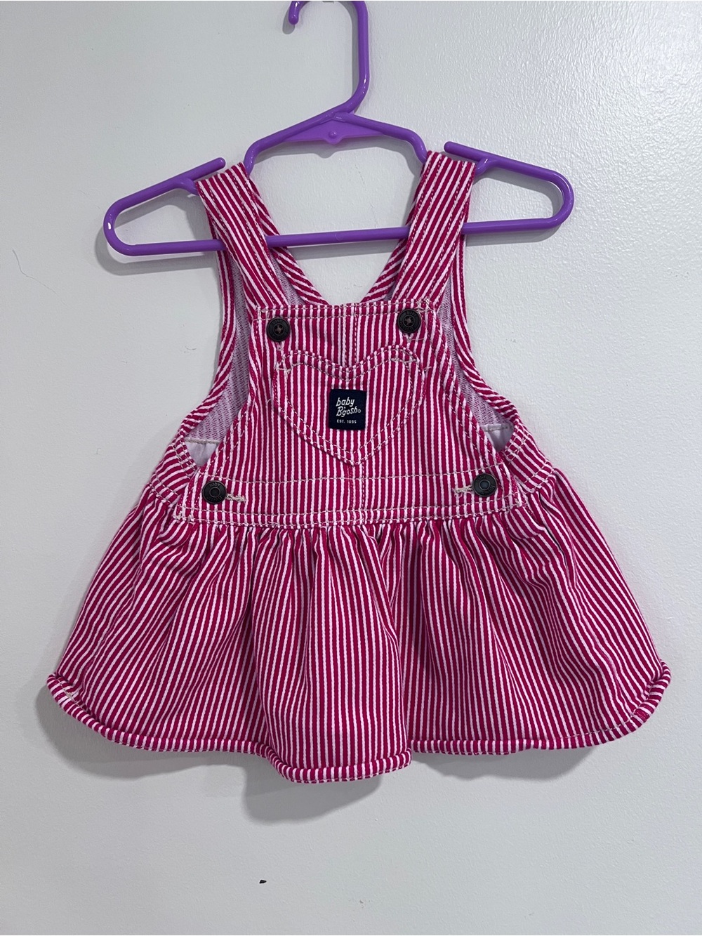 OshKosh B'gosh Pink and White Striped heart Dress